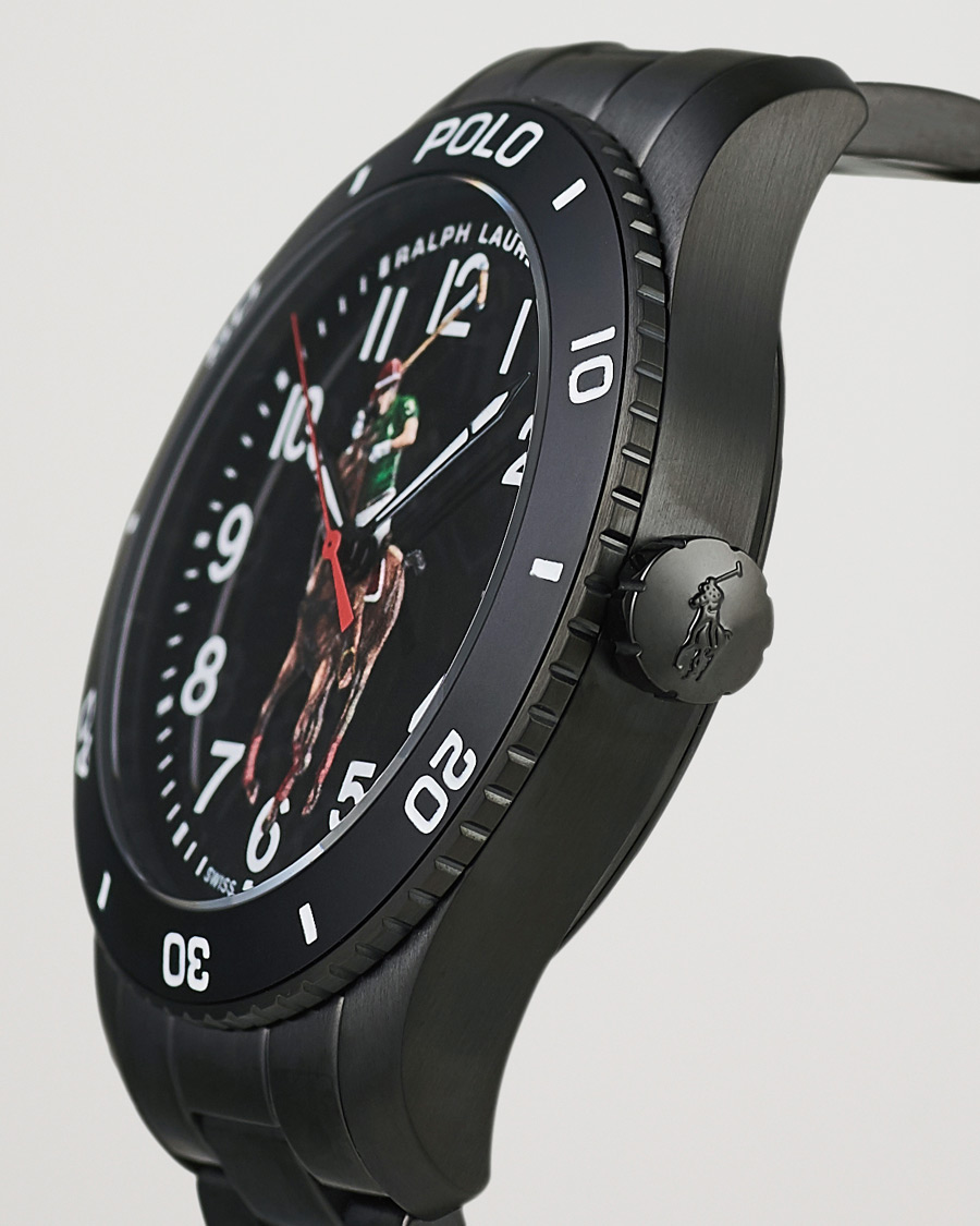 Mies | Polo Ralph Lauren 42mm Automatic Pony Player Black Dial | Polo Ralph Lauren | 42mm Automatic Pony Player Black Dial