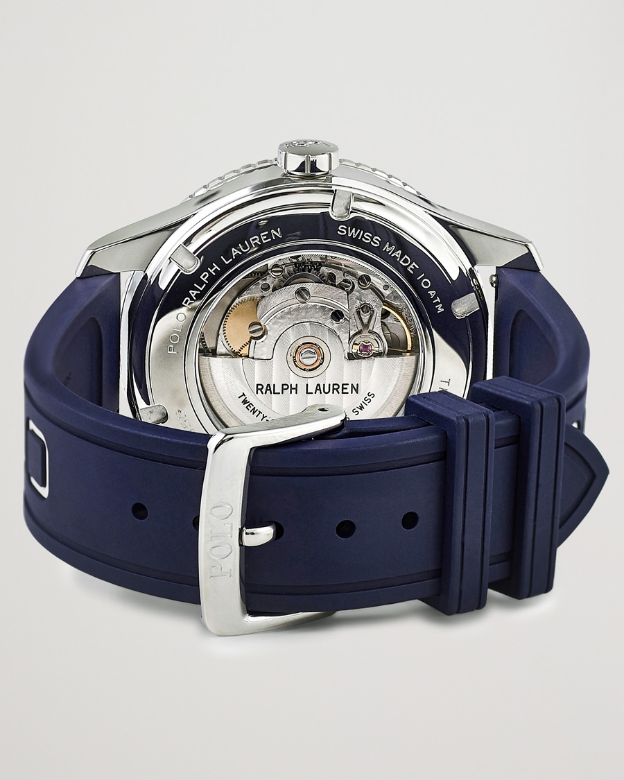 Mies | Polo Ralph Lauren 42mm Automatic Pony Player White Dial/Blue Bezel | Polo Ralph Lauren | 42mm Automatic Pony Player White Dial/Blue Bezel