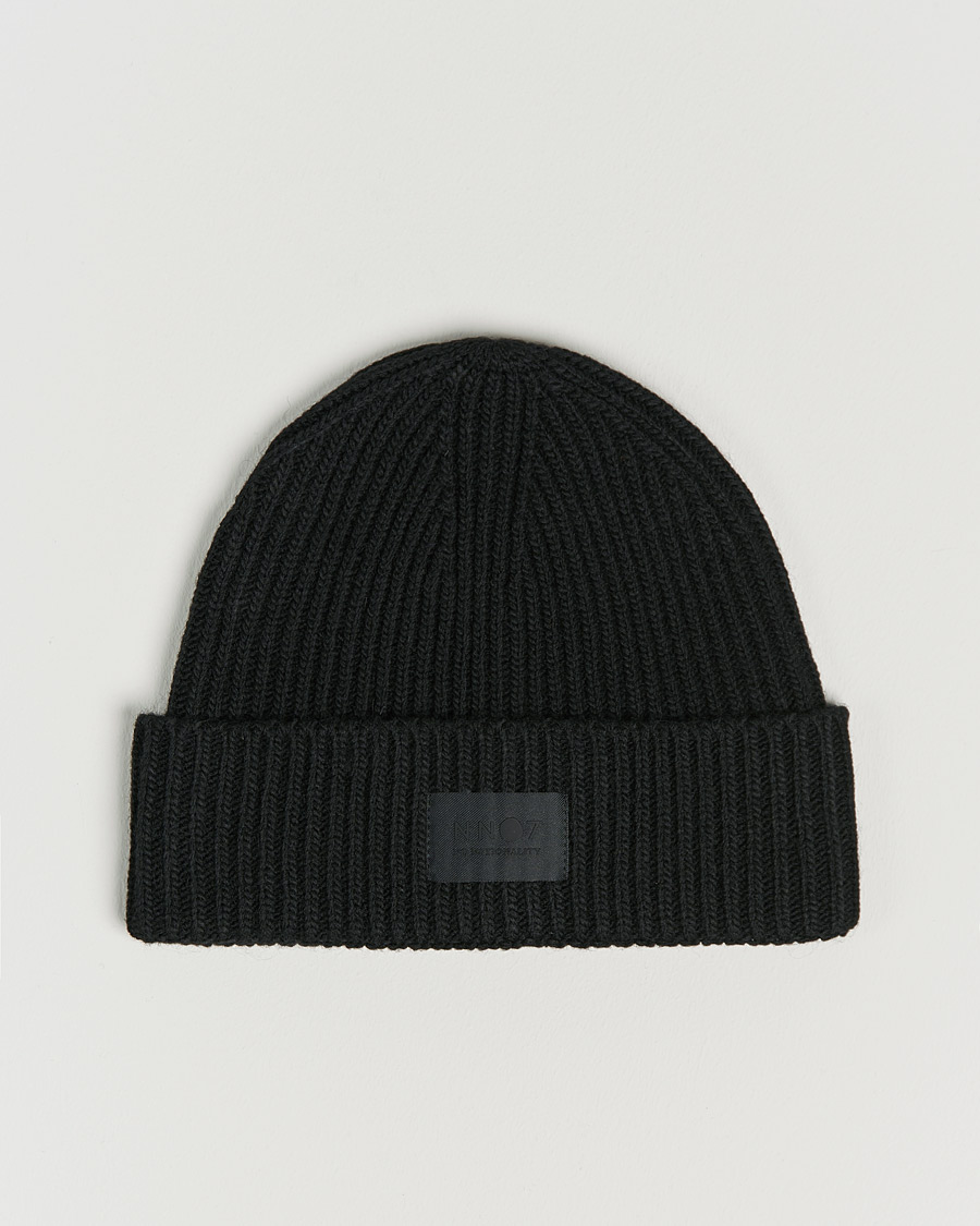Mies | NN07 Bob Logo Beanie Black | NN07 | Bob Logo Beanie Black