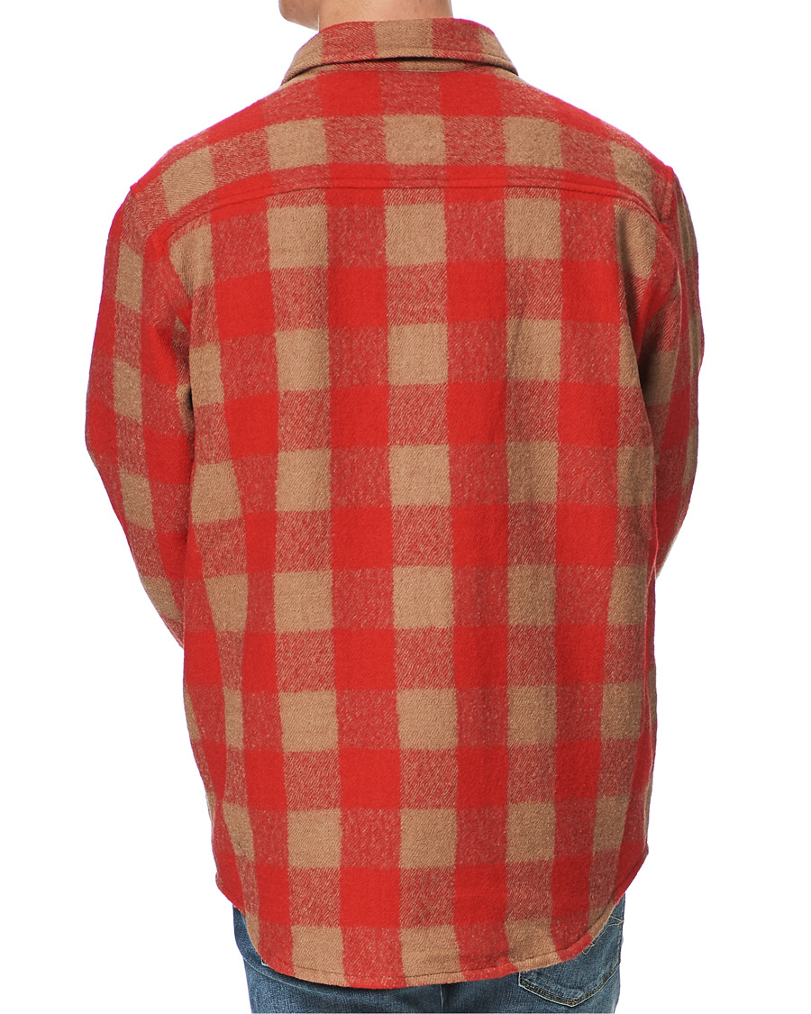 Mies | Kauluspaidat | J.Lindeberg | Gingham Wool Loose Fit Overshirt Red Bell