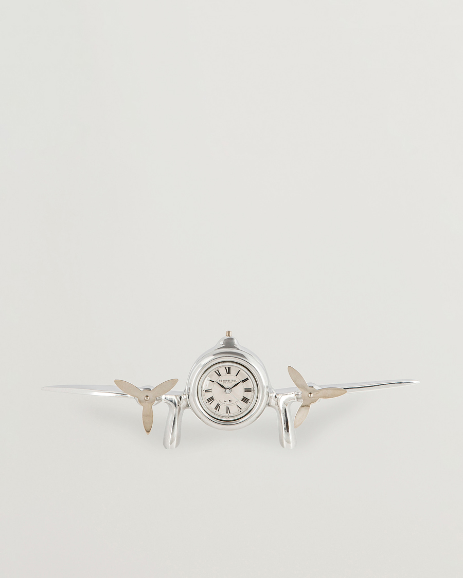 Mies | Koristeet | Authentic Models | Art Deco Flight Clock Silver