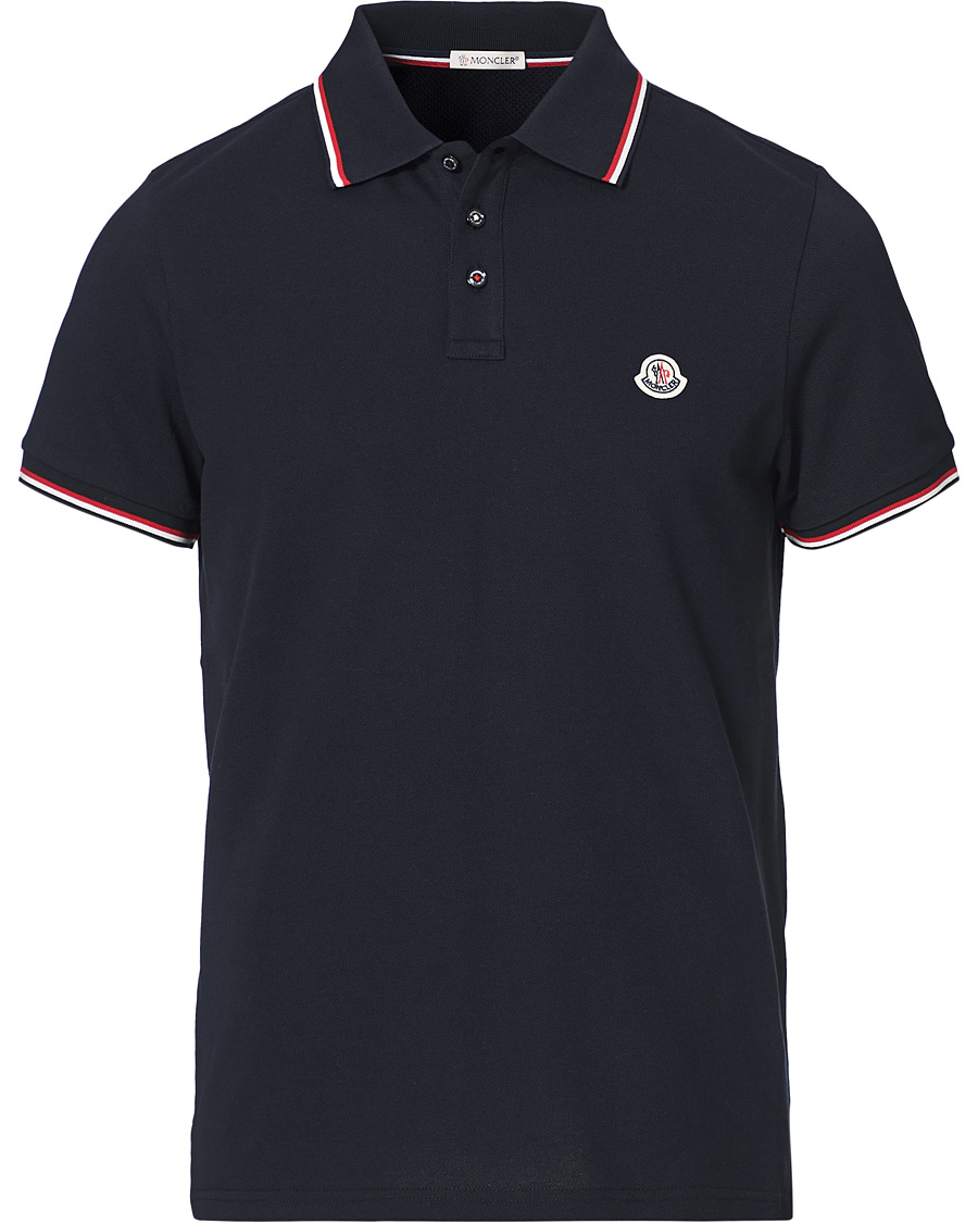 Mies | Pikeet | Moncler | Logo Tipped Polo Dark Blue