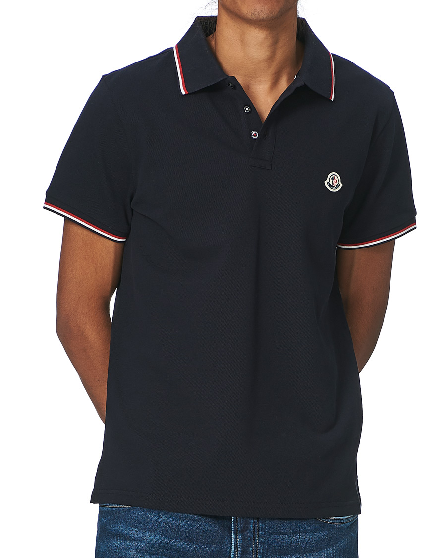 Mies | Pikeet | Moncler | Logo Tipped Polo Dark Blue