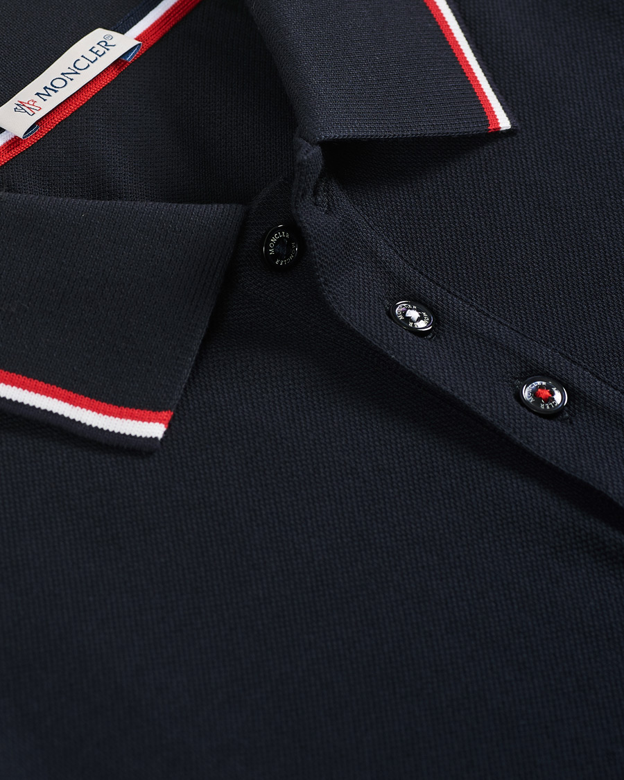 Mies | Pikeet | Moncler | Logo Tipped Polo Dark Blue