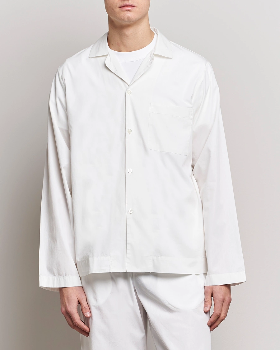 Mies | Yöpuvut | Tekla | Poplin Pyjama Shirt Alabaster White