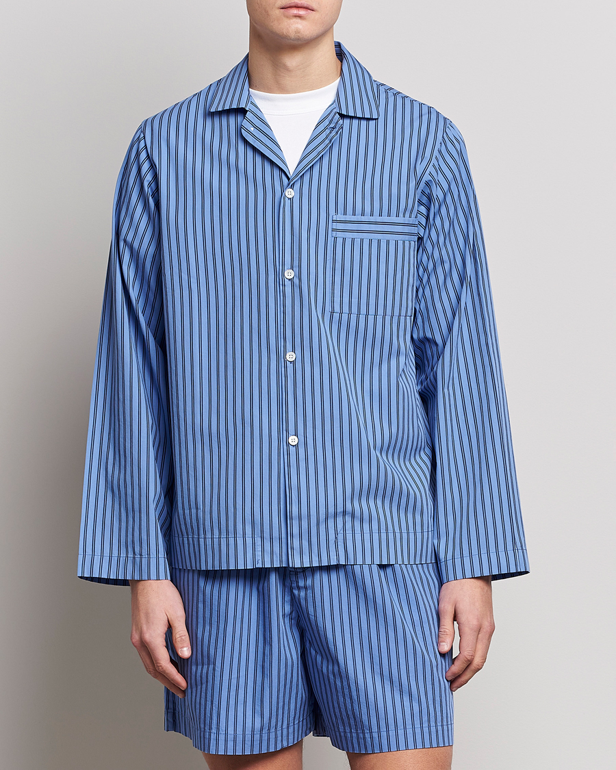 Mies | Yöpuvut | Tekla | Poplin Pyjama Shirt Boro Stripes
