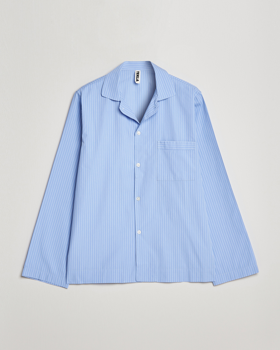 Mies | Yöpuvut ja kylpytakit | Tekla | Poplin Pyjama Shirt Pin Stripes