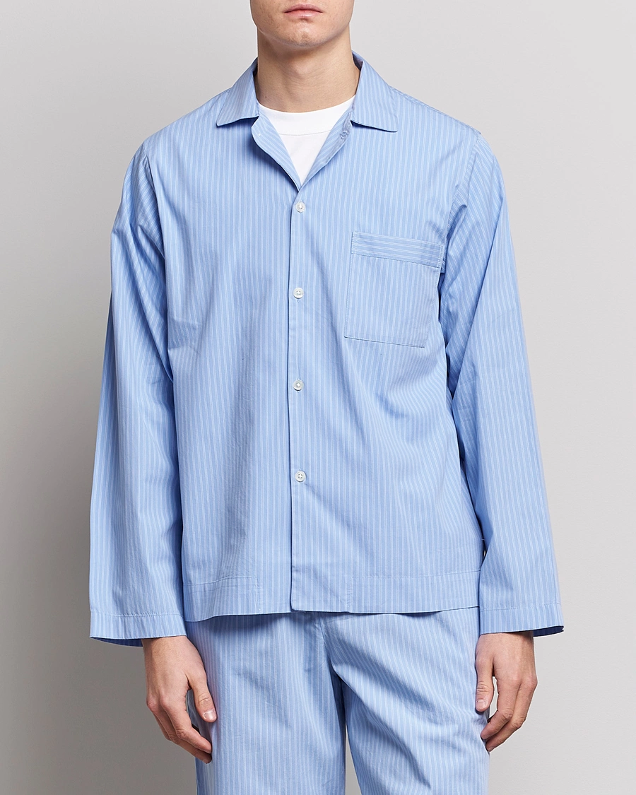Mies | Yöpaidat | Tekla | Poplin Pyjama Shirt Pin Stripes