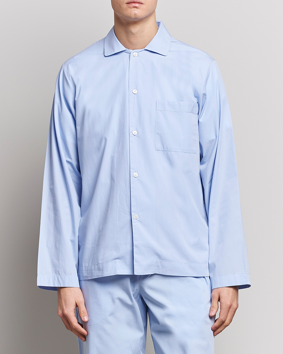 Mies |  | Tekla | Poplin Pyjama Shirt Light Blue