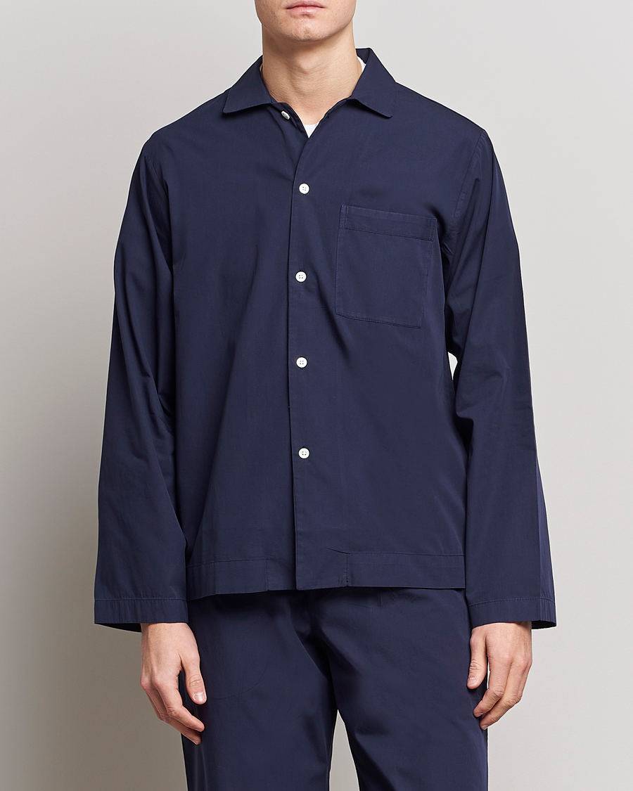 Mies | Kierrätetty | Tekla | Poplin Pyjama Shirt True Navy