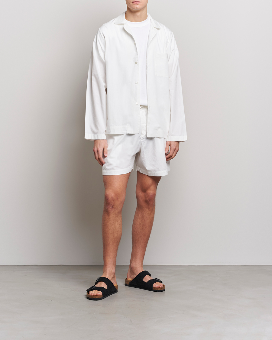 Mies | Yöpuvun housut | Tekla | Poplin Pyjama Shorts Alabaster White