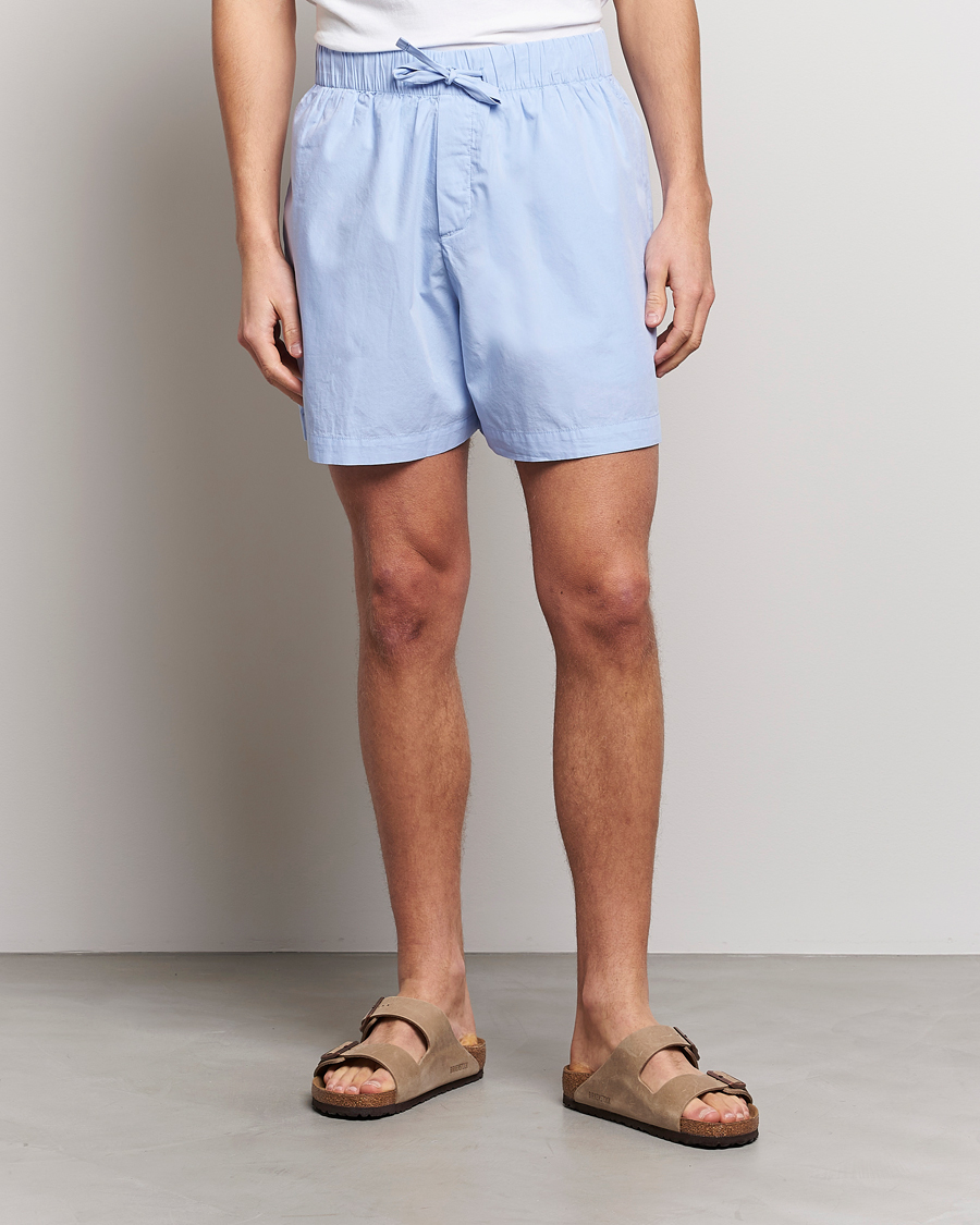 Mies | Yöpuvun housut | Tekla | Poplin Pyjama Shorts Light Blue