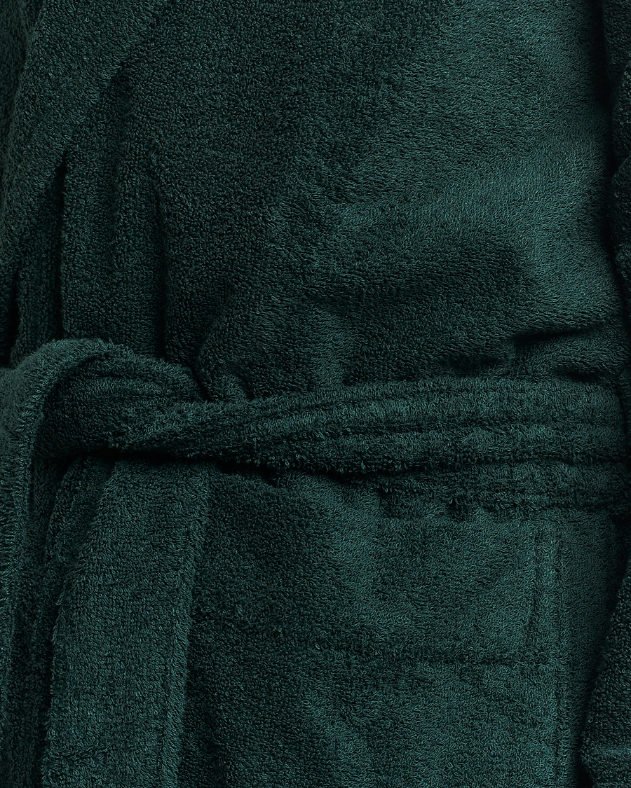 Mies | Yöpuvut ja kylpytakit | Tekla | Organic Terry Hooded Bathrobe Forest Green