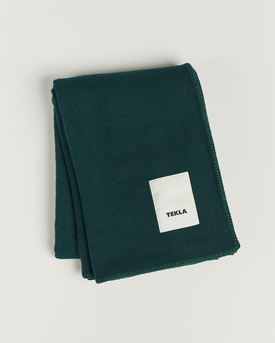 Mies | Tekla Pure New Wool Blanket Dark Green | Tekla | Pure New Wool Blanket Dark Green