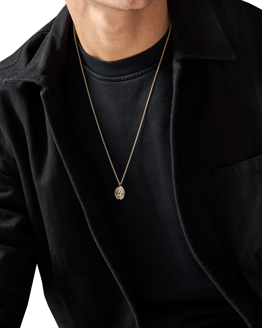 Mies | New Nordics | Tom Wood | Coin Pendand Necklace Gold