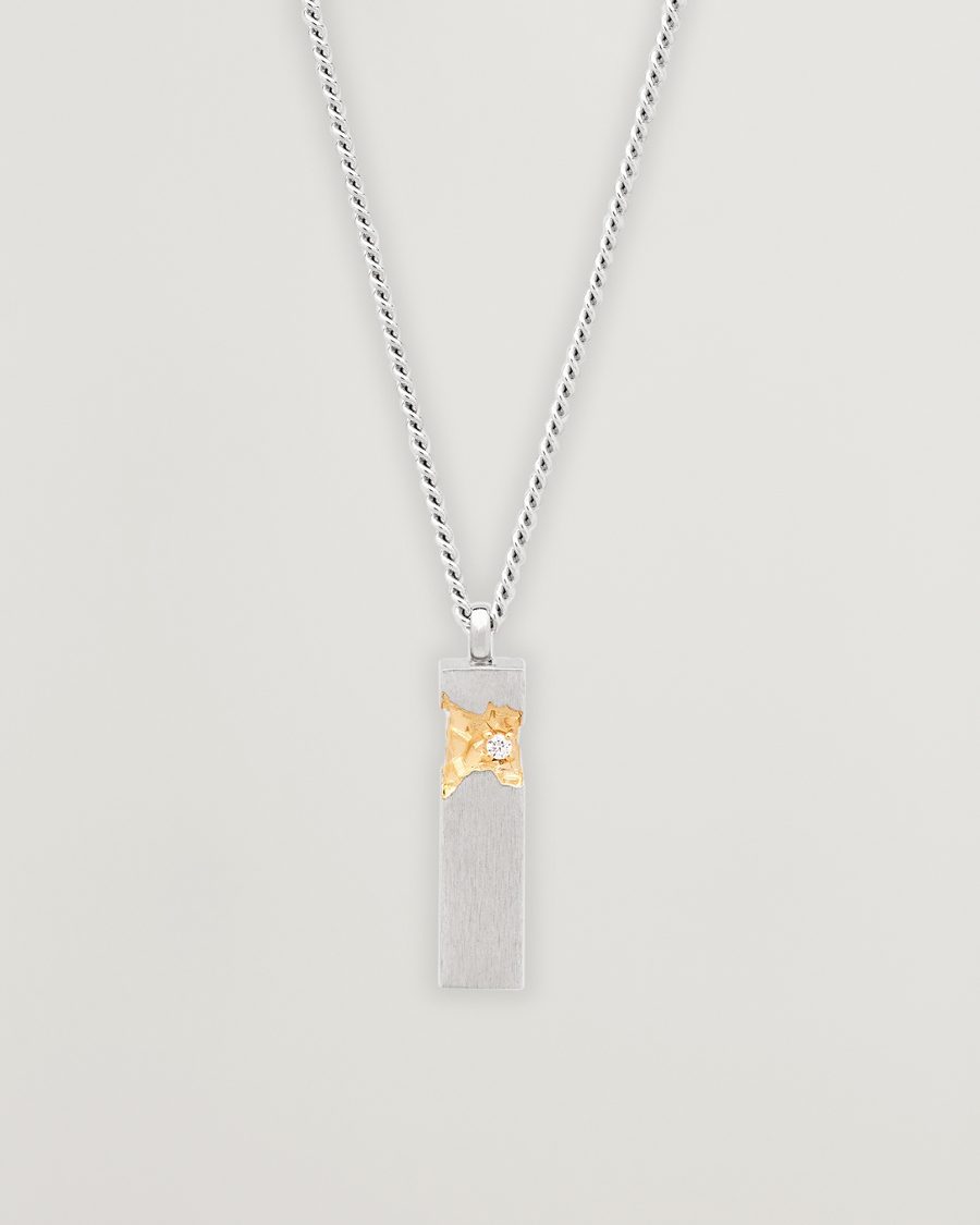 Mies | Tom Wood Mined Cube Pendant Necklace Silver | Tom Wood | Mined Cube Pendant Necklace Silver