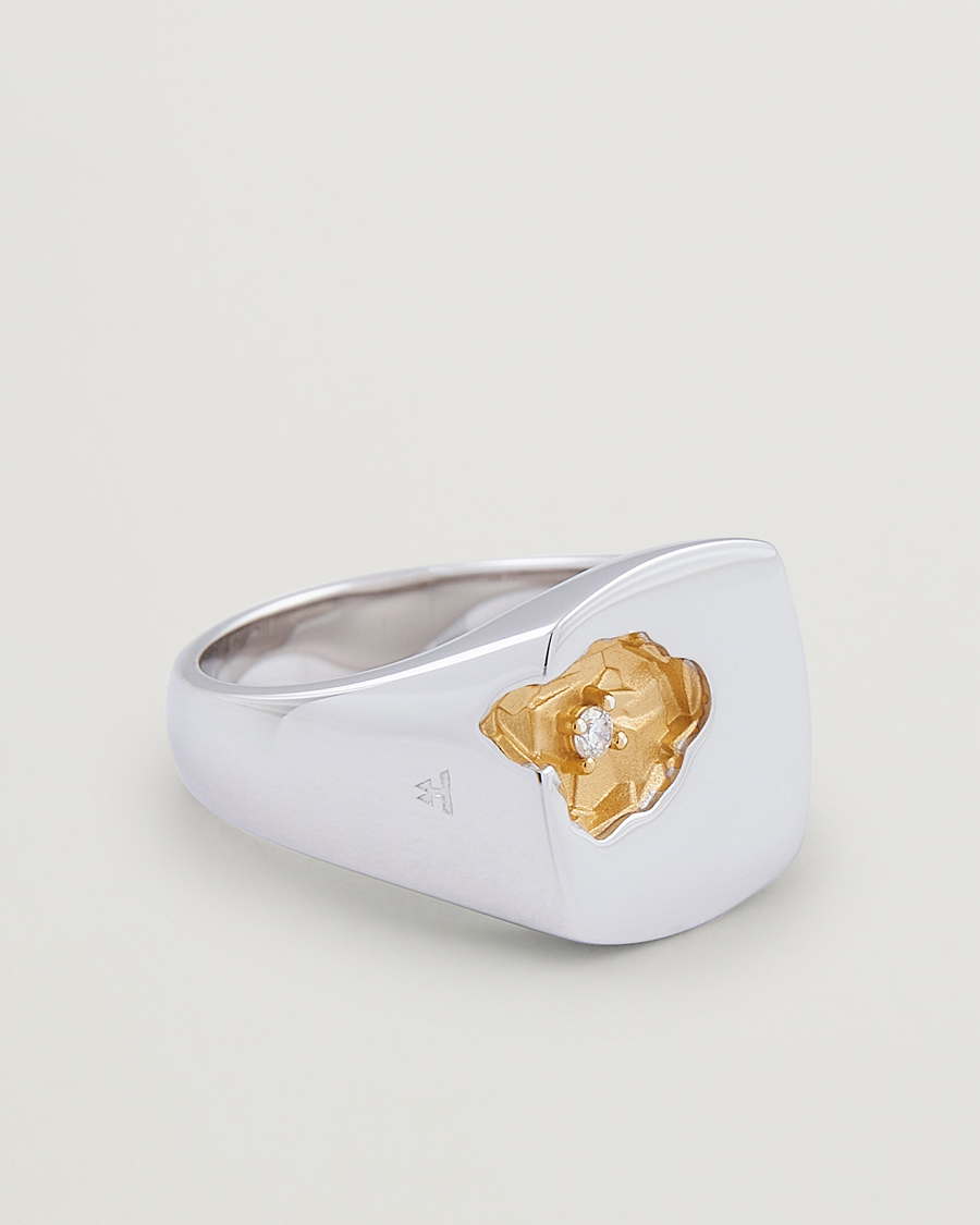 Mies |  | Tom Wood | Mined Ring Large Diamond Silver