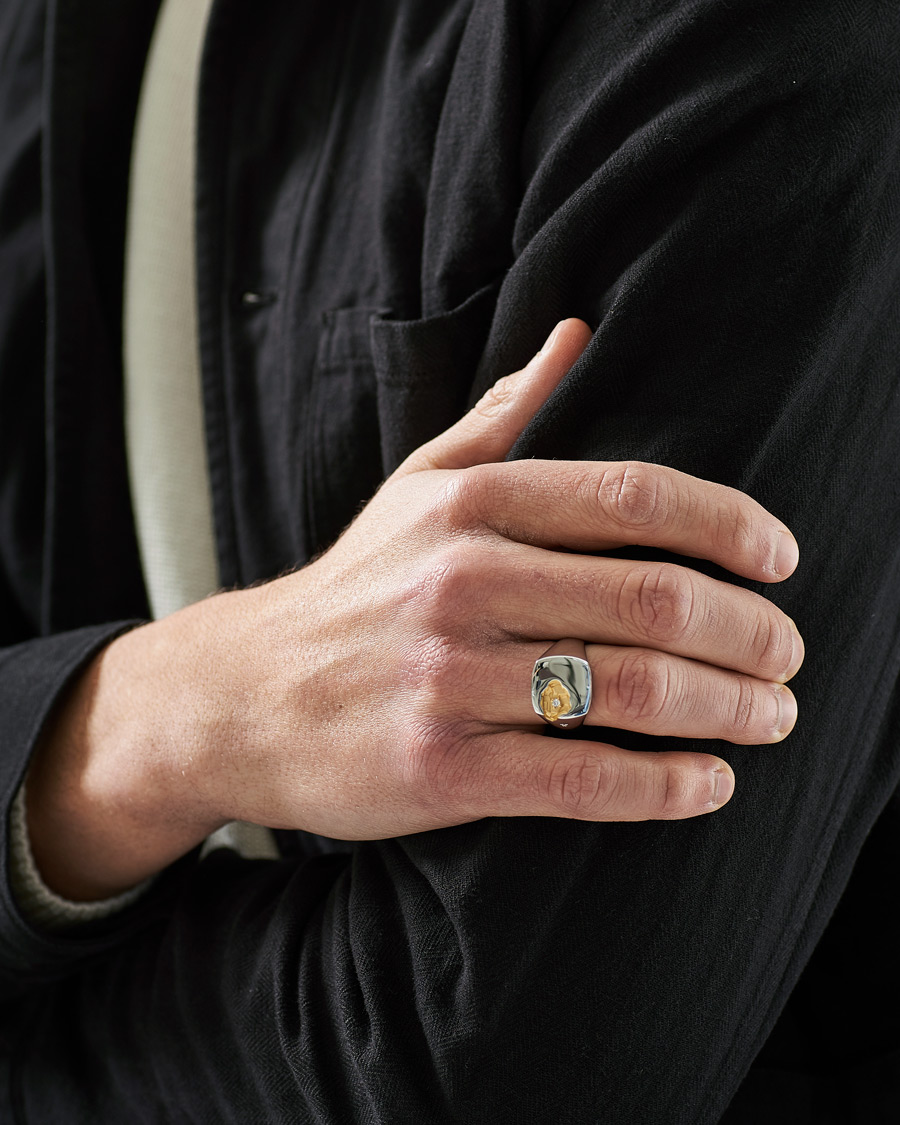 Mies |  | Tom Wood | Mined Ring Large Diamond Silver