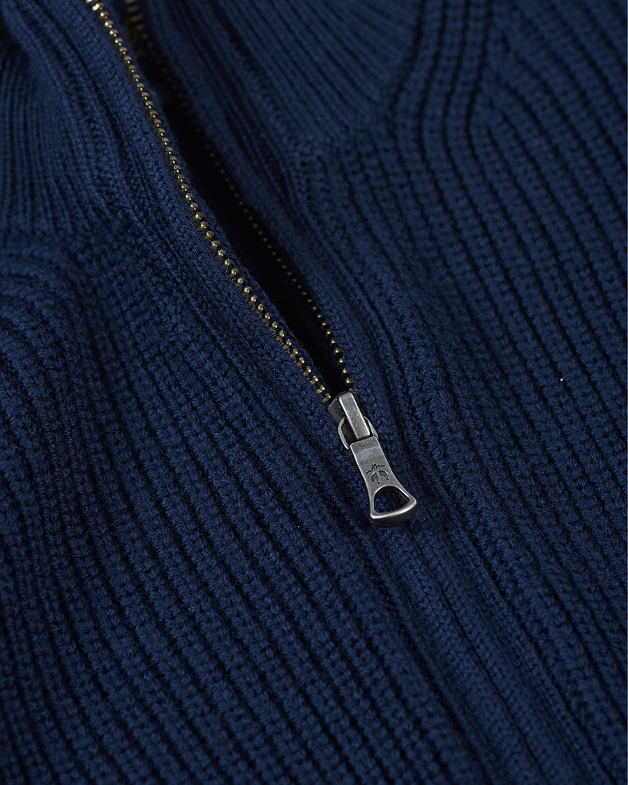 Mies | Puserot | Brooks Brothers | Shaker Stitch Full Zip Navy