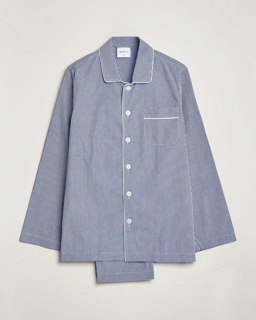 Miehet |  | Nufferton | Alf Checked Pyjama Set Blue/White