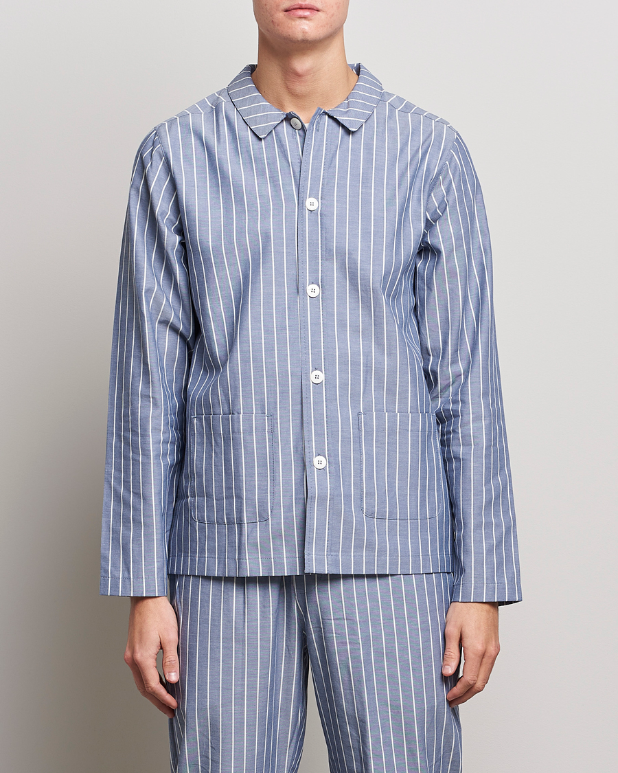 Mies | Kotona viihtyvälle | Nufferton | Uno Mini Stripe Pyjama Set Navy/White