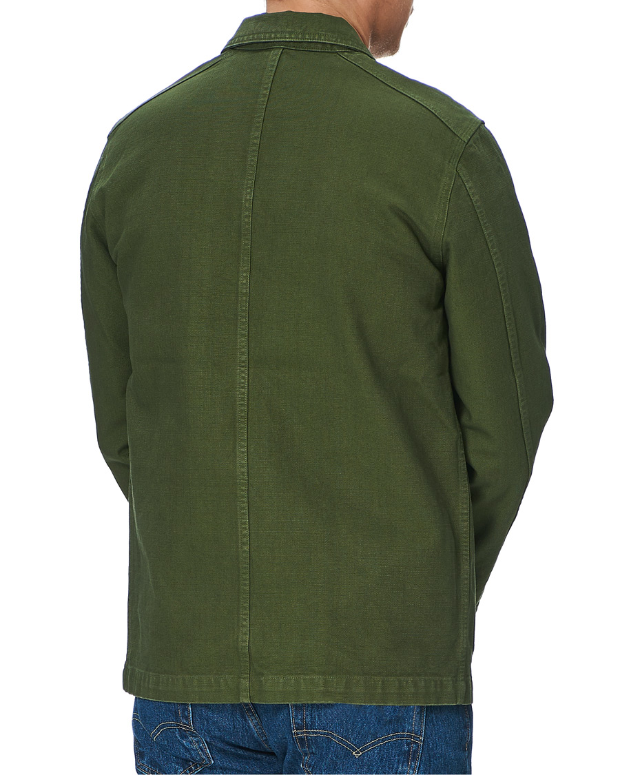 Mies | Takit | Drake's | Cotton Canvas Five Pocket Chore Jacket Green
