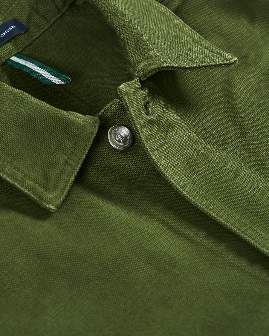 Mies | Takit | Drake's | Cotton Canvas Five Pocket Chore Jacket Green