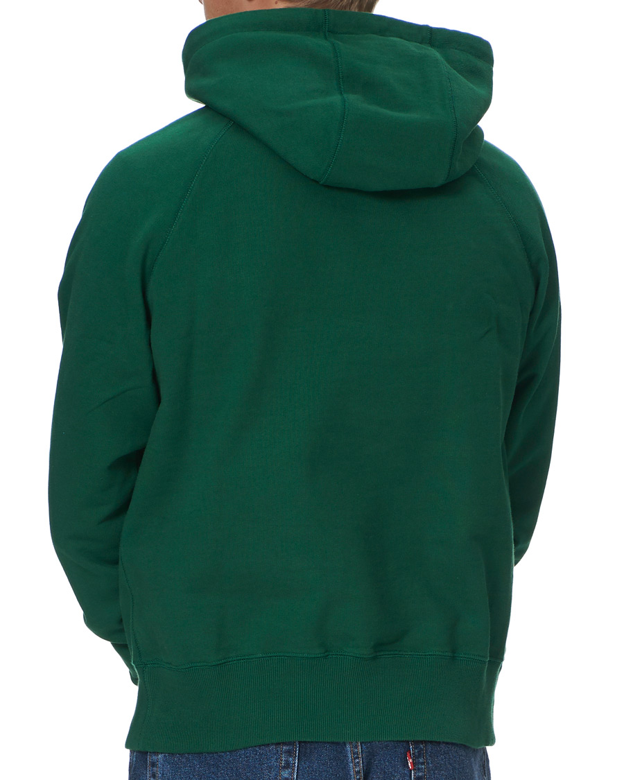 Mies | Puserot | Drake's | Hooded Cotton Sweatshirt Green