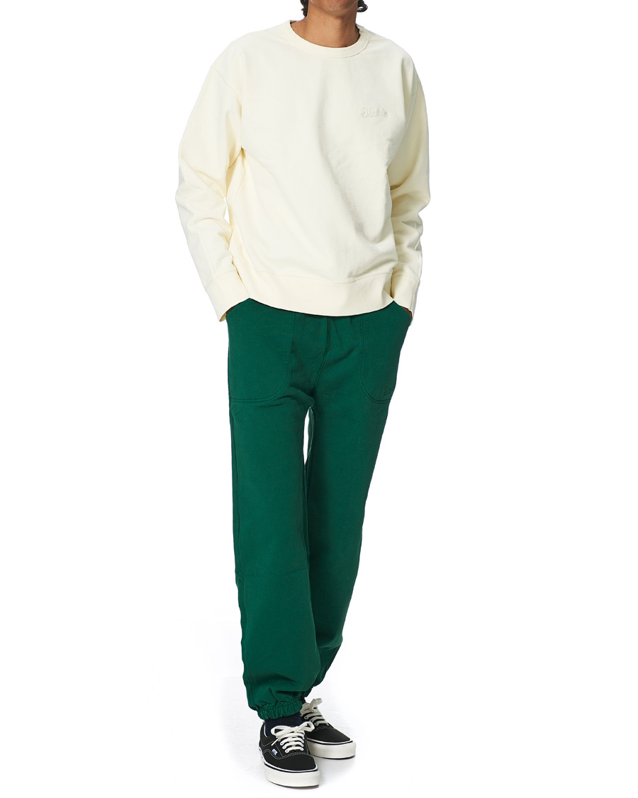 Mies | Housut | Drake's | Cotton Jogging Bottoms Green