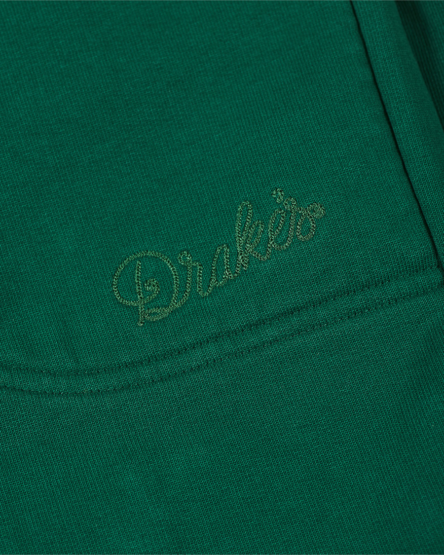Mies | Housut | Drake's | Cotton Jogging Bottoms Green