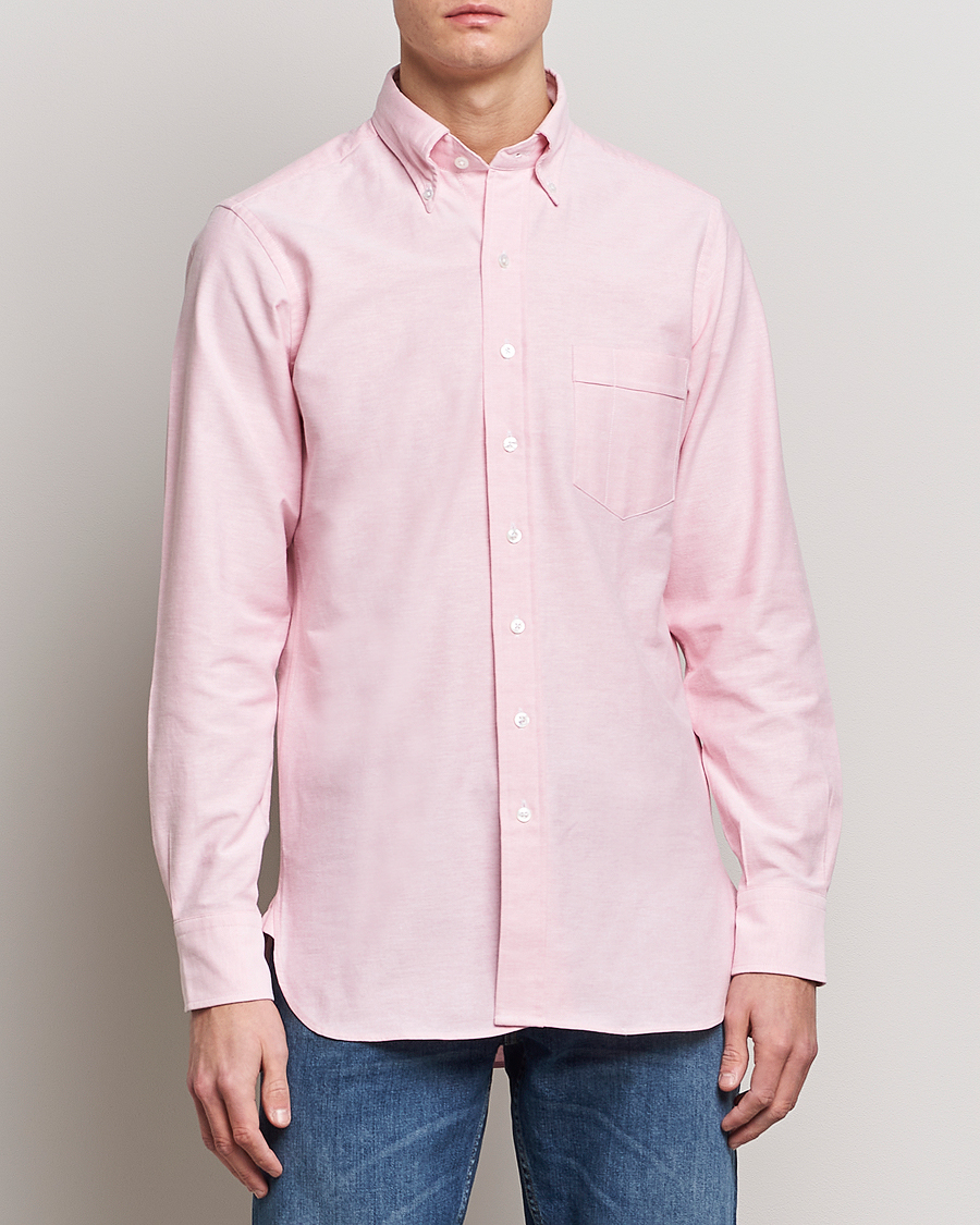 Mies | Oxford-paidat | Drake's | Button Down Oxford Shirt Pink