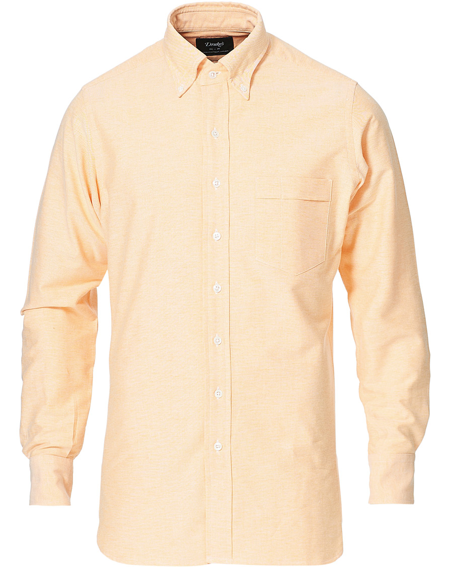 Miehet |  | Drake's | Button Down Oxford Shirt Orange