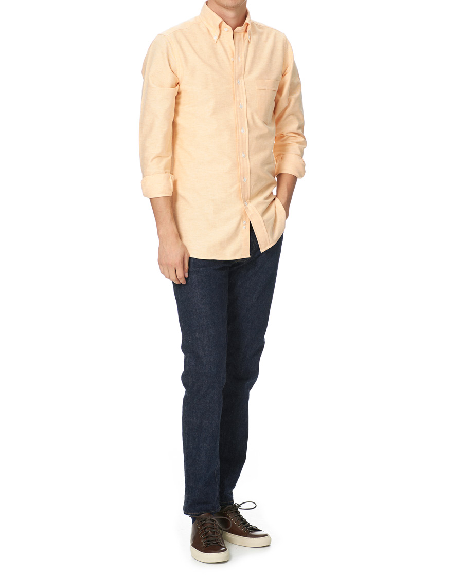 Mies | Oxford-paidat | Drake's | Button Down Oxford Shirt Orange