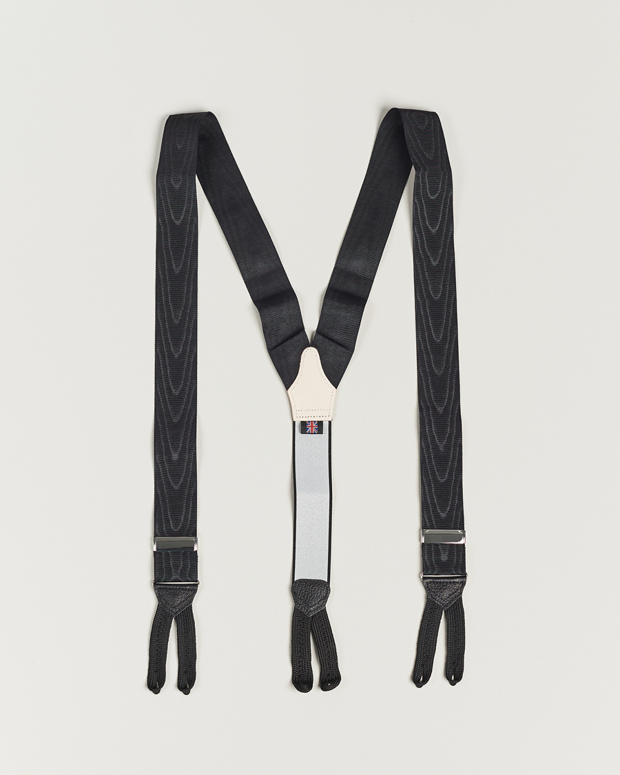 Mies | Albert Thurston Moiré Braces 40mm Black | Albert Thurston | Moiré Braces 40mm Black