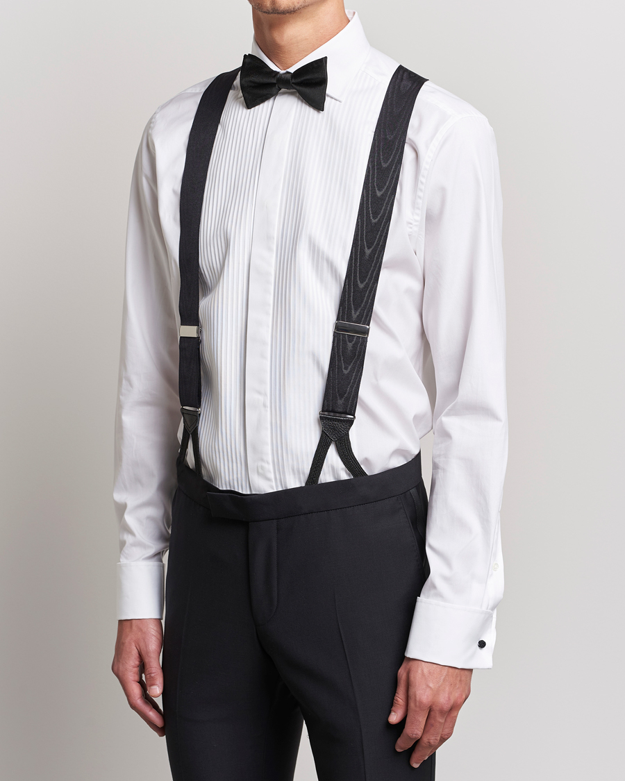 Mies | Albert Thurston Moiré Braces 40mm Black | Albert Thurston | Moiré Braces 40mm Black