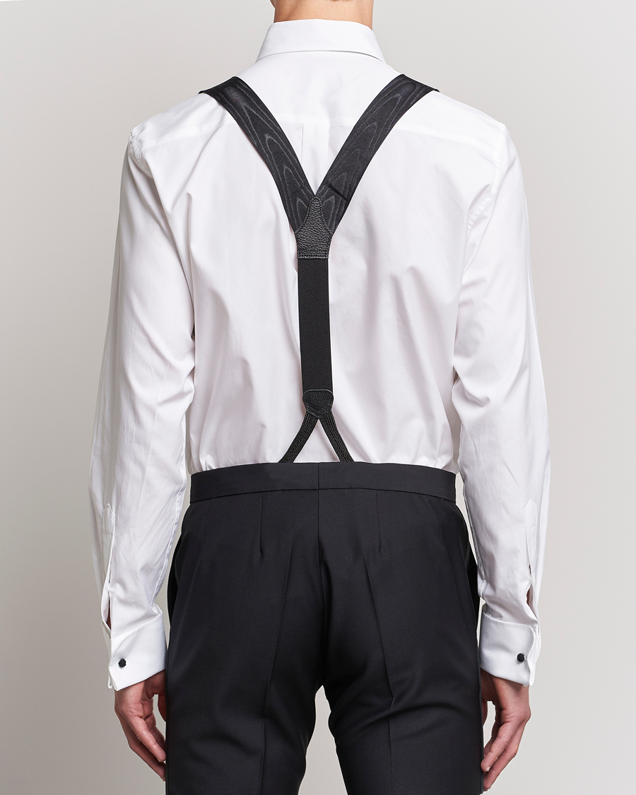 Mies | Albert Thurston Moiré Braces 40mm Black | Albert Thurston | Moiré Braces 40mm Black