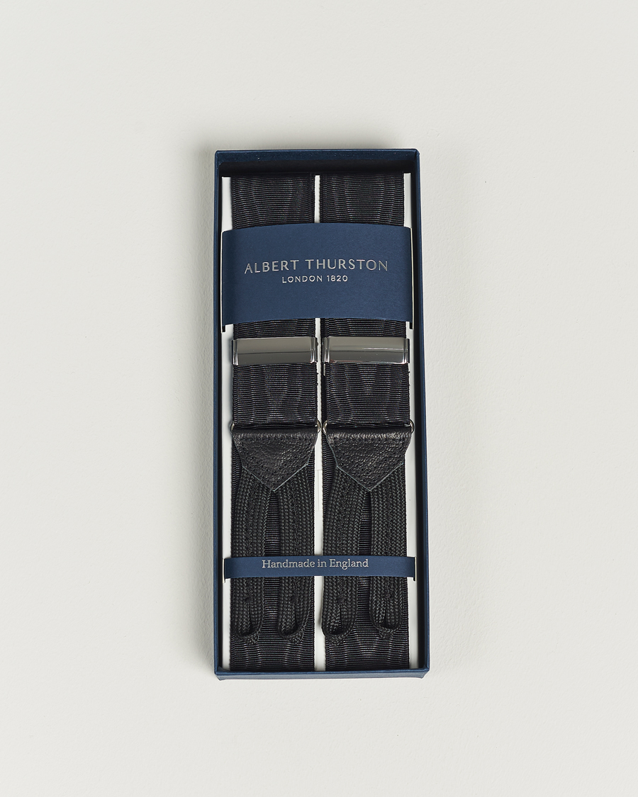 Mies | Albert Thurston Moiré Braces 40mm Black | Albert Thurston | Moiré Braces 40mm Black
