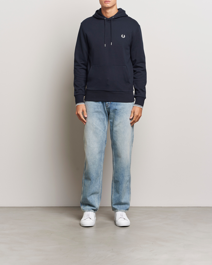 Mies | Puserot | Fred Perry | Tipped Hoodie Navy