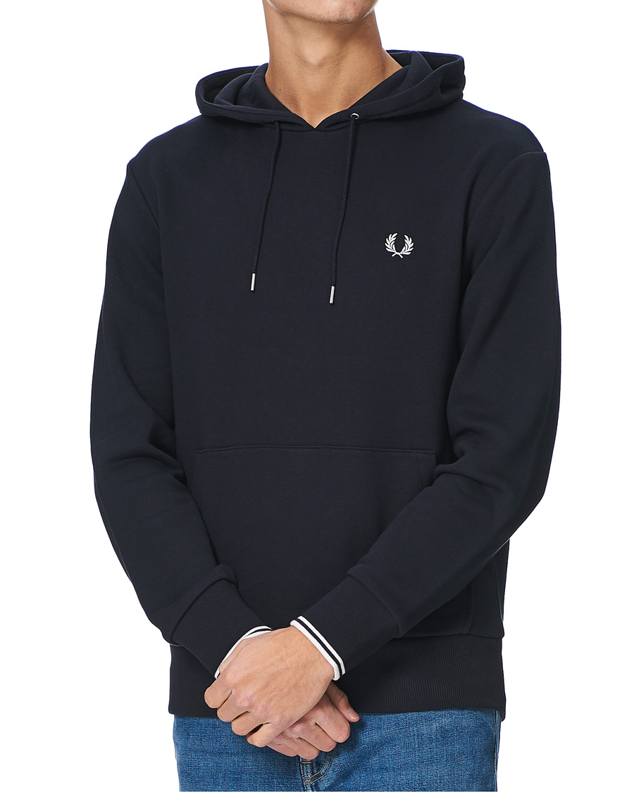 Mies | Hupparit | Fred Perry | Tipped Hooded Sweatshirt Navy