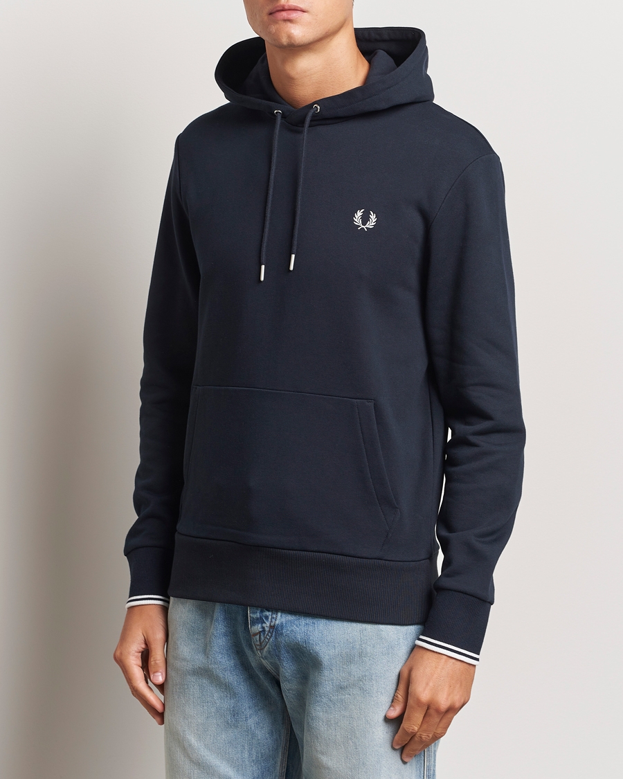 Mies | Puserot | Fred Perry | Tipped Hoodie Navy