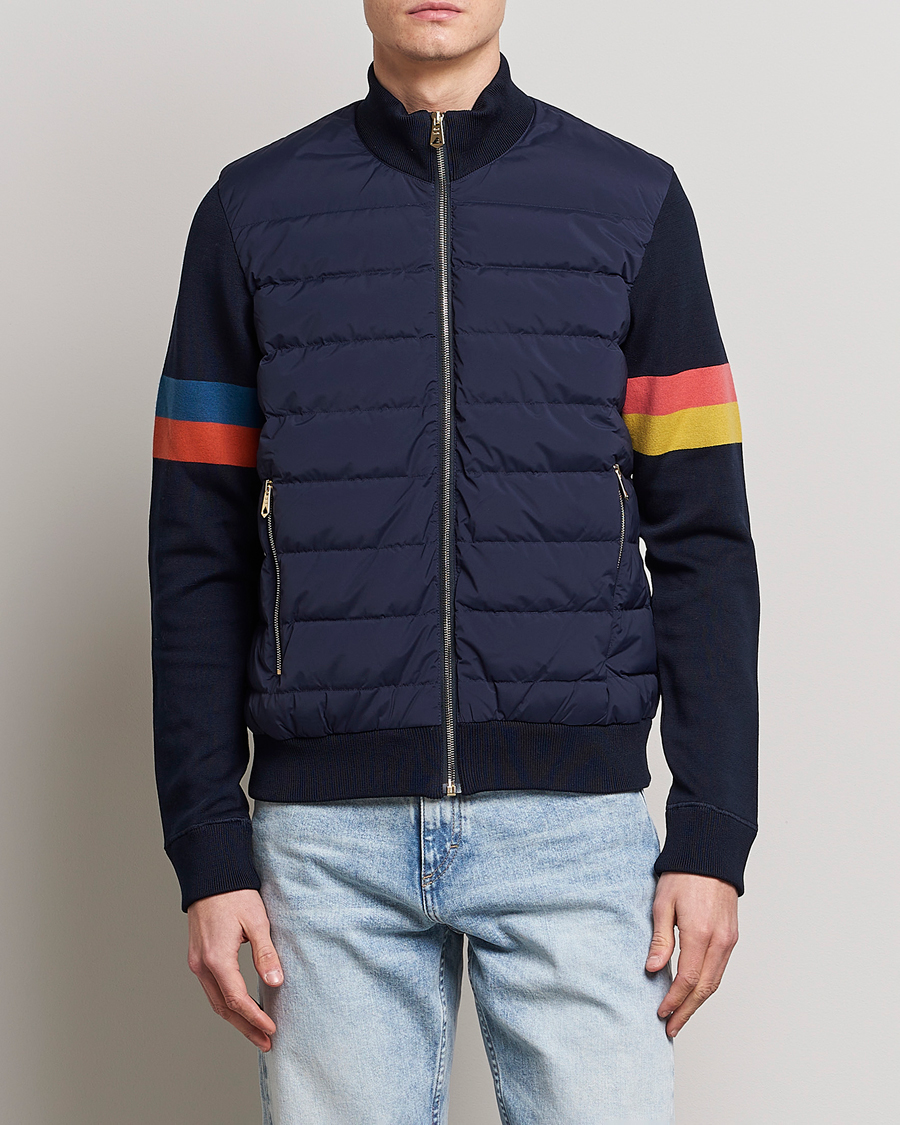 Mies | Paul Smith | Paul Smith | Knitted Hybrid Down Jacket Navy