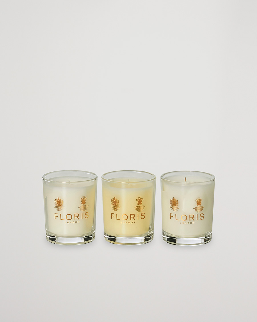 Mies | Tuoksukynttilät | Floris London | Mini Candle Set 3x70g 