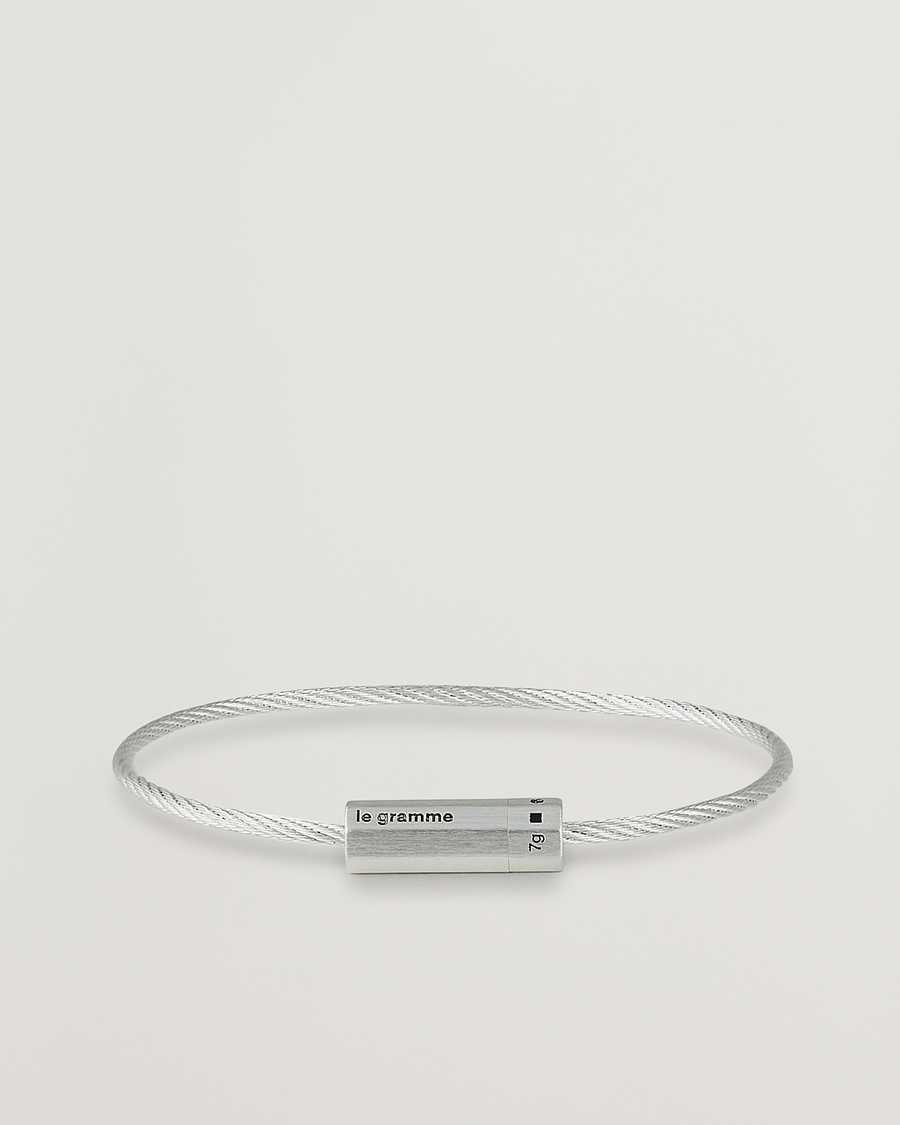 Mies | LE GRAMME Octagonal Cable Bracelet Brushed Sterling Silver 7g | LE GRAMME | Octagonal Cable Bracelet Brushed Sterling Silver 7g