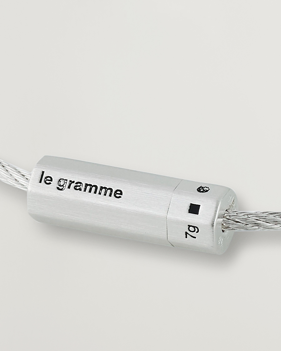 Mies | LE GRAMME Octagonal Cable Bracelet Brushed Sterling Silver 7g | LE GRAMME | Octagonal Cable Bracelet Brushed Sterling Silver 7g