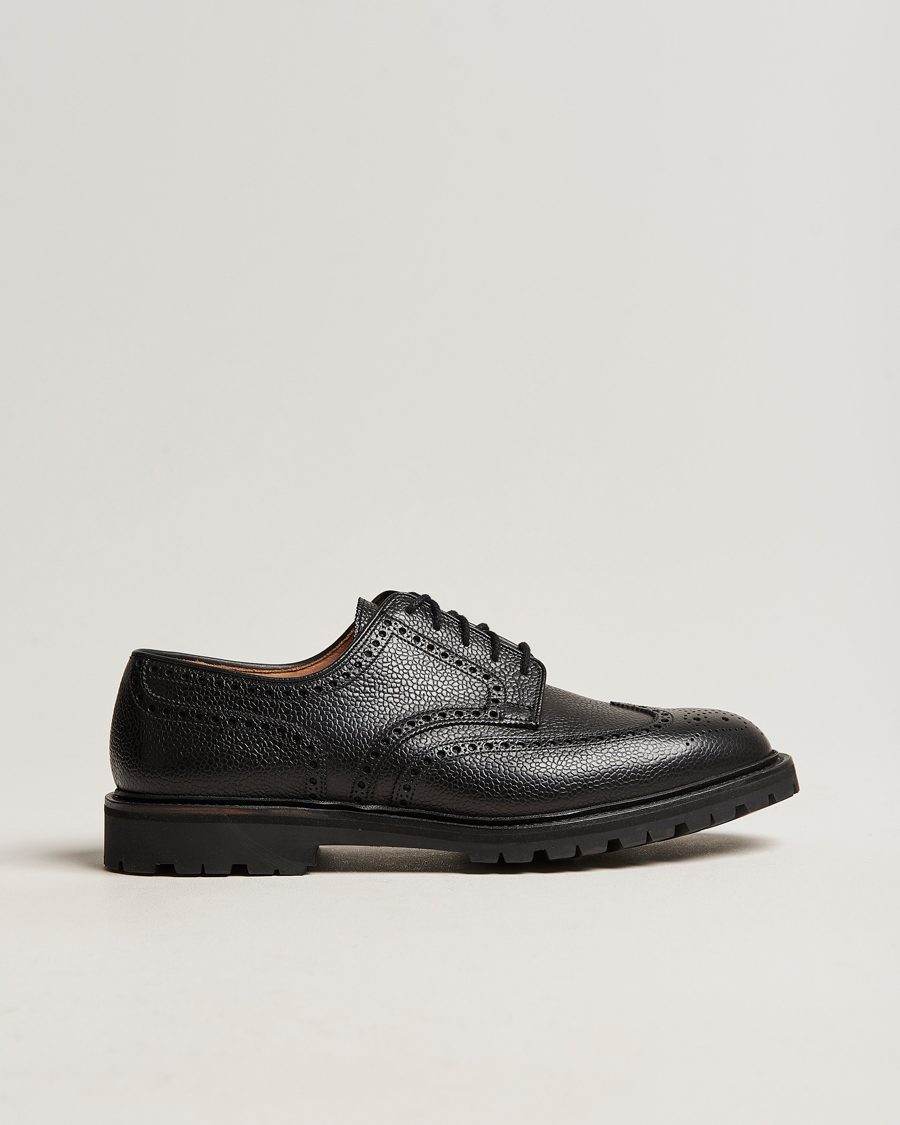 Mies | Derby-kengät | Crockett & Jones | Pembroke Derbys Scotch Grain Vibram Black Calf