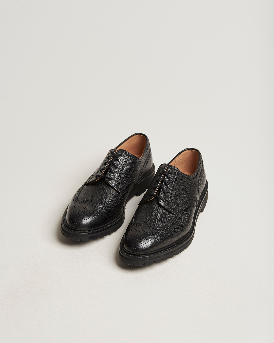 Mies | Derby-kengät | Crockett & Jones | Pembroke Derbys Scotch Grain Vibram Black Calf