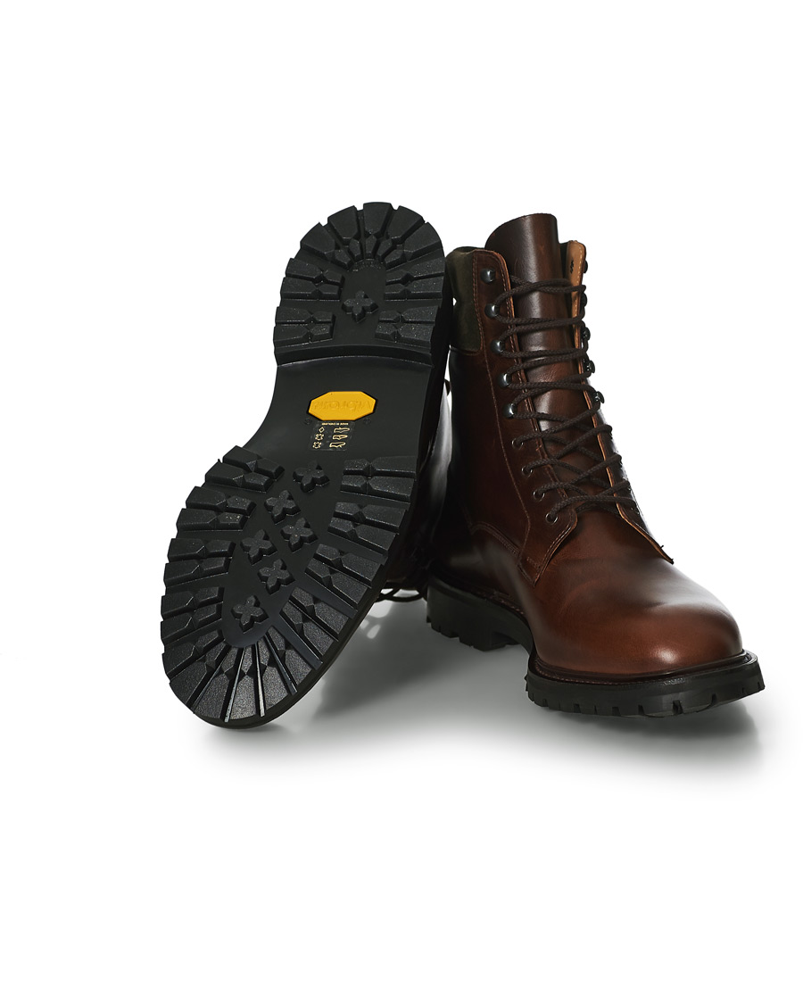 Mies | Crockett & Jones Ross Boot Vibram Sole Dark Brown Waxed Calf | Crockett & Jones | Ross Boot Vibram Sole Dark Brown Waxed Calf
