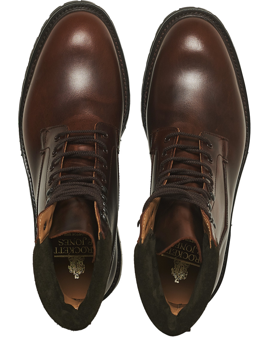 Mies | Crockett & Jones Ross Boot Vibram Sole Dark Brown Waxed Calf | Crockett & Jones | Ross Boot Vibram Sole Dark Brown Waxed Calf