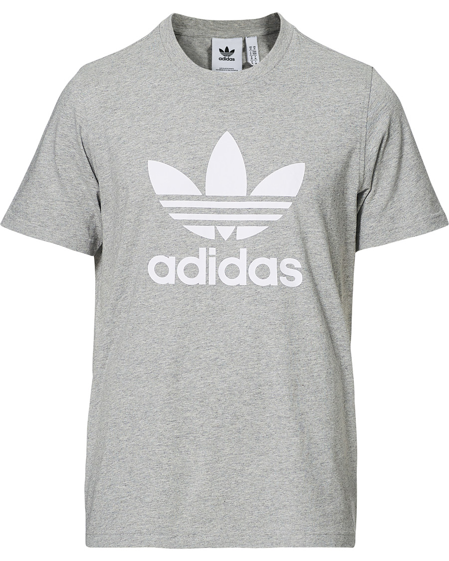 Mies | T-paidat | adidas Originals | Trefoil Tee Grey Melange