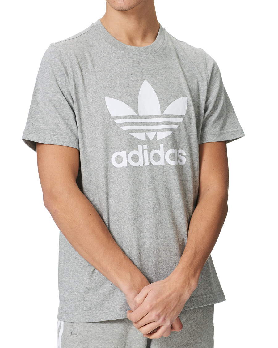 Mies | T-paidat | adidas Originals | Trefoil Tee Grey Melange